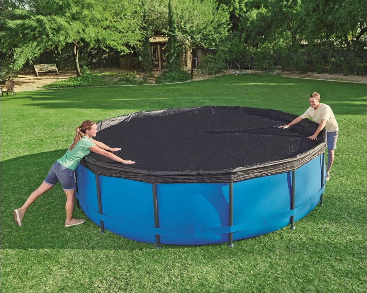 Telo di copertura per piscina tonda Bestway, copripiscina di ricambio - 4