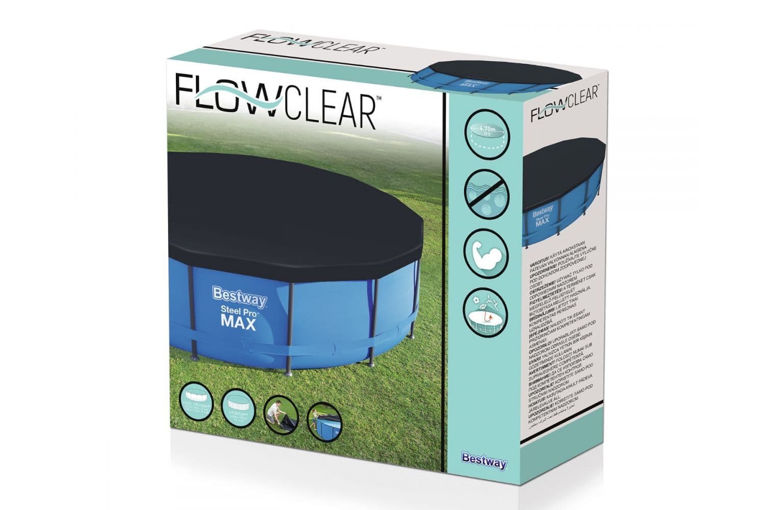 Telo di copertura per piscina tonda Bestway, copripiscina di ricambio - 7