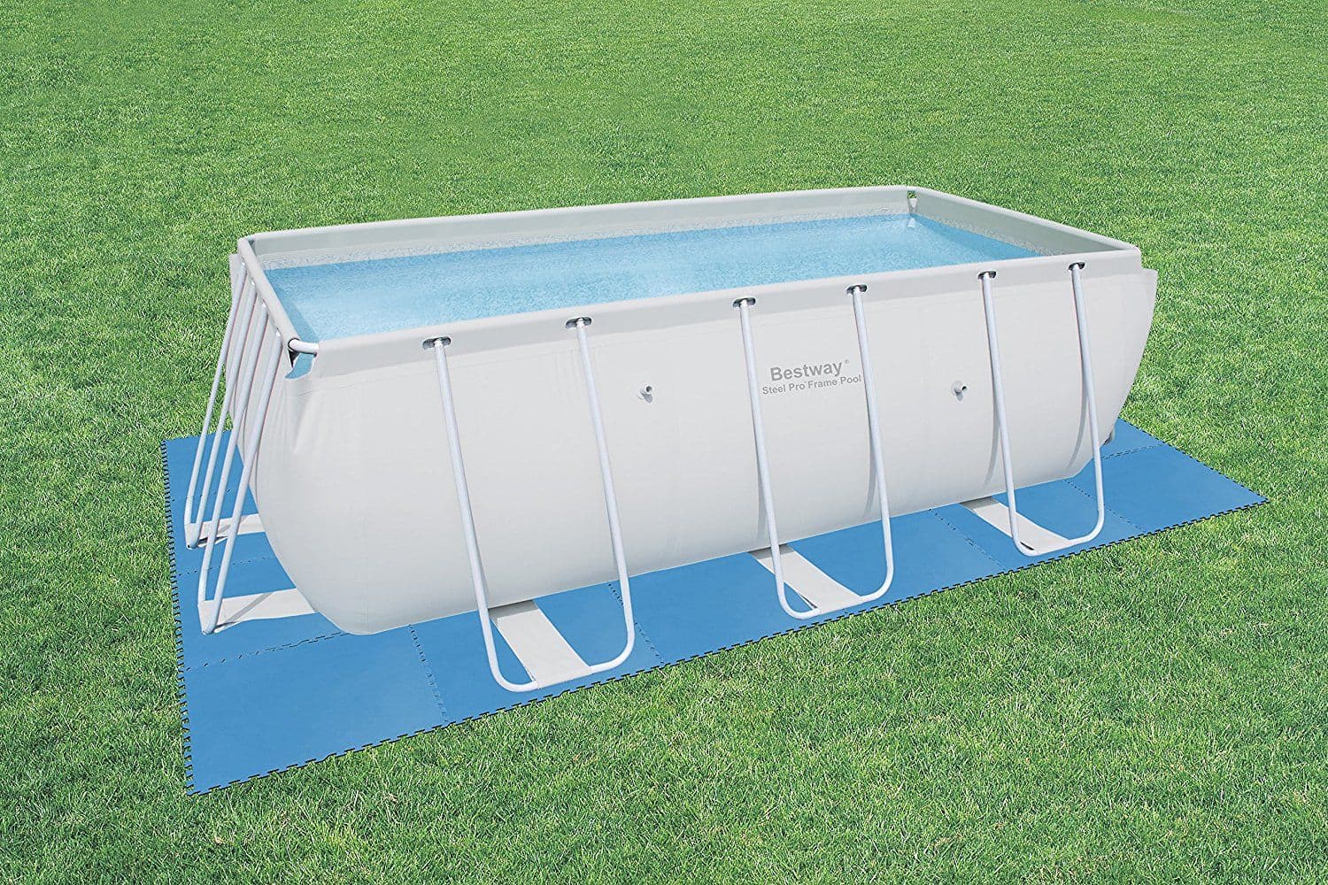 Tappetino di basamento protezione per il fondo della piscina e spa 8 mattonelle 50 x 50 cm - 3
