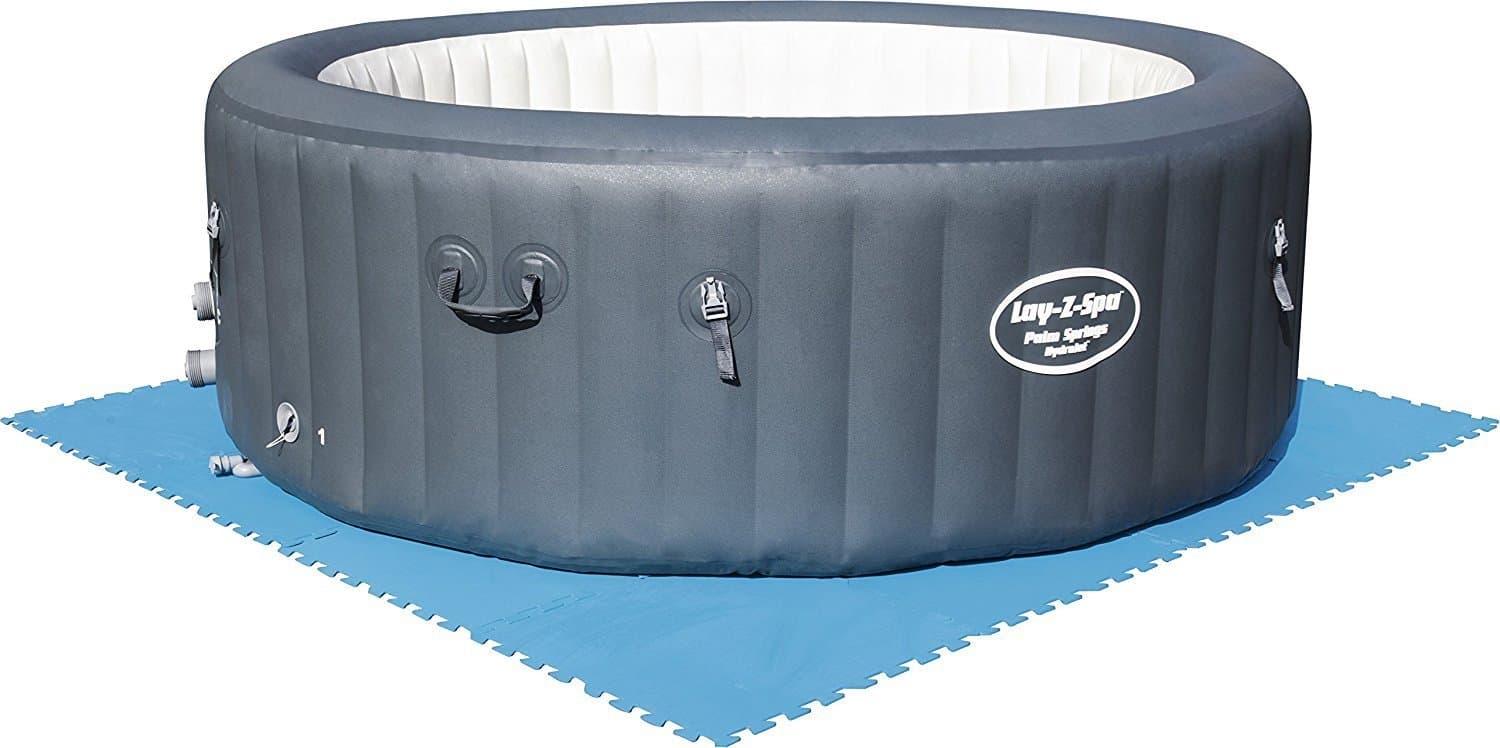 Tappetino di basamento protezione per il fondo della piscina e spa 8 mattonelle 50 x 50 cm - 4
