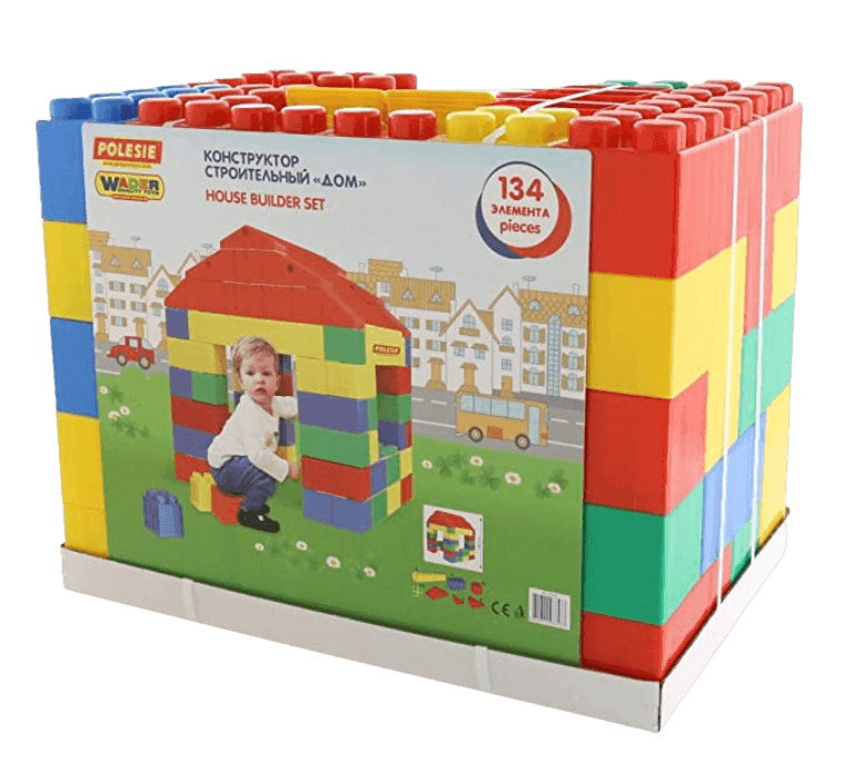 Polesie Giocattoli- Casa di mattoncini colorati (134 pz) - 2