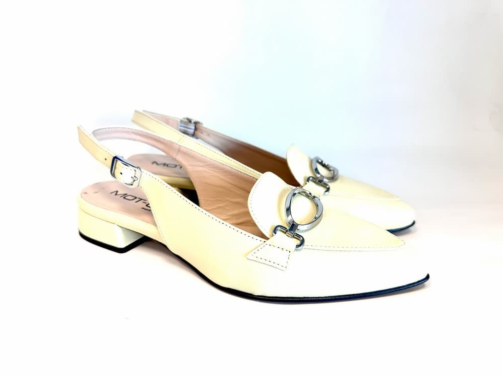 MOT - CLé' BY DONNA SOFT Slingback nappa crema - 4