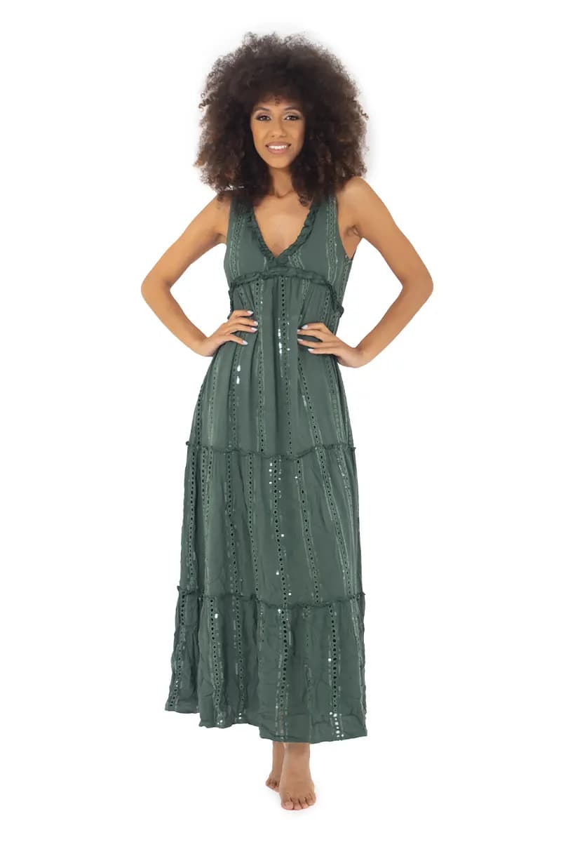 ICONIQUE Abbigliamento | Maxi dress smanicato - 4