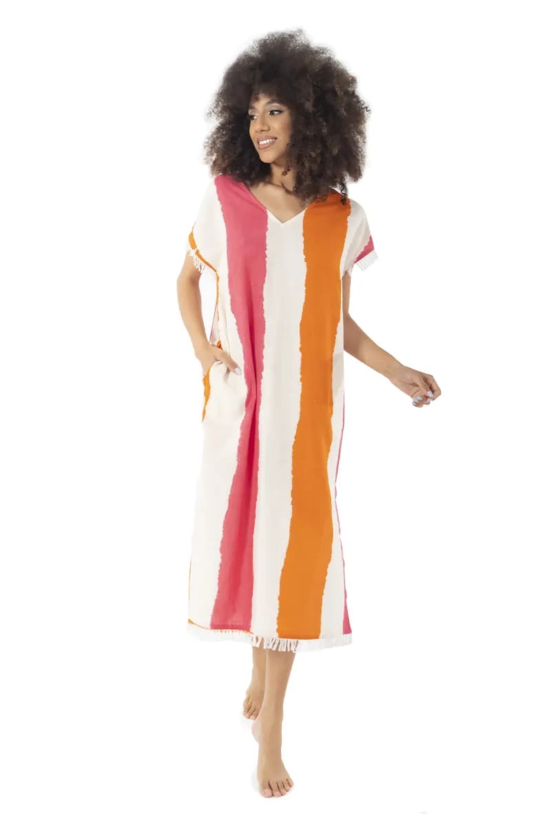 ICONIQUE Abbigliamento | Kaftano lungo Blanca - 3