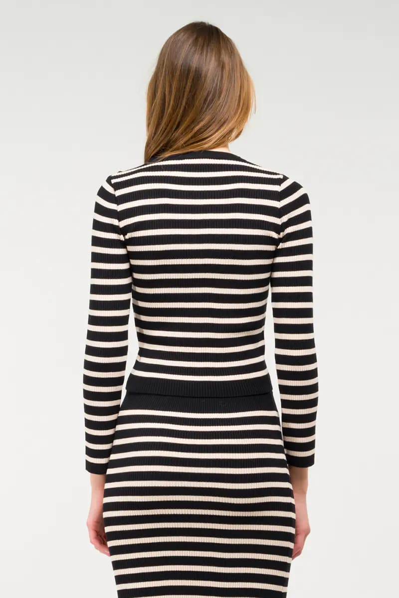 KONTATTO | Maglia girocollo a righe - 2