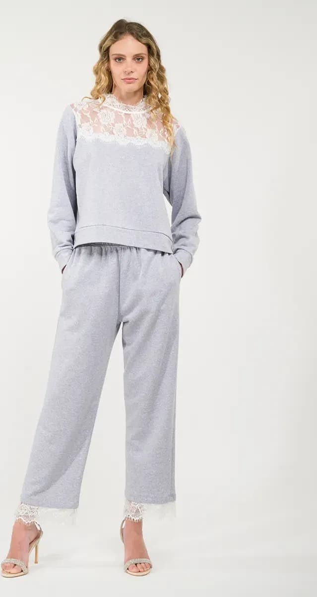 KONTATTO | Pantalone felpa in cotone - 4