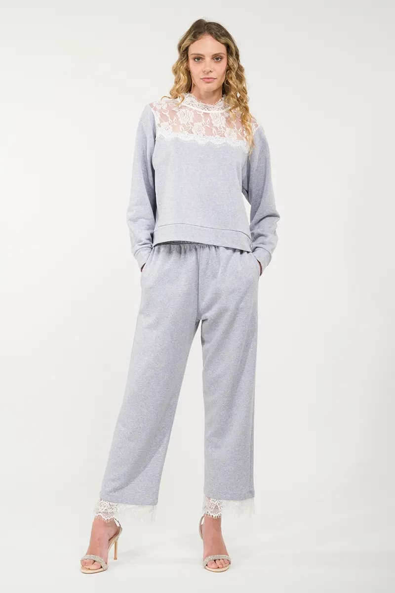 KONTATTO | Pantalone felpa in cotone - 4