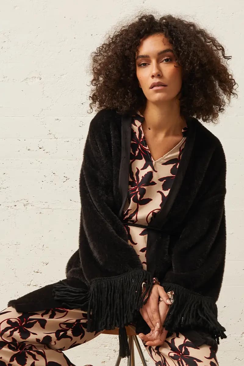 MOKI-B | Cardigan lungo frange - 4