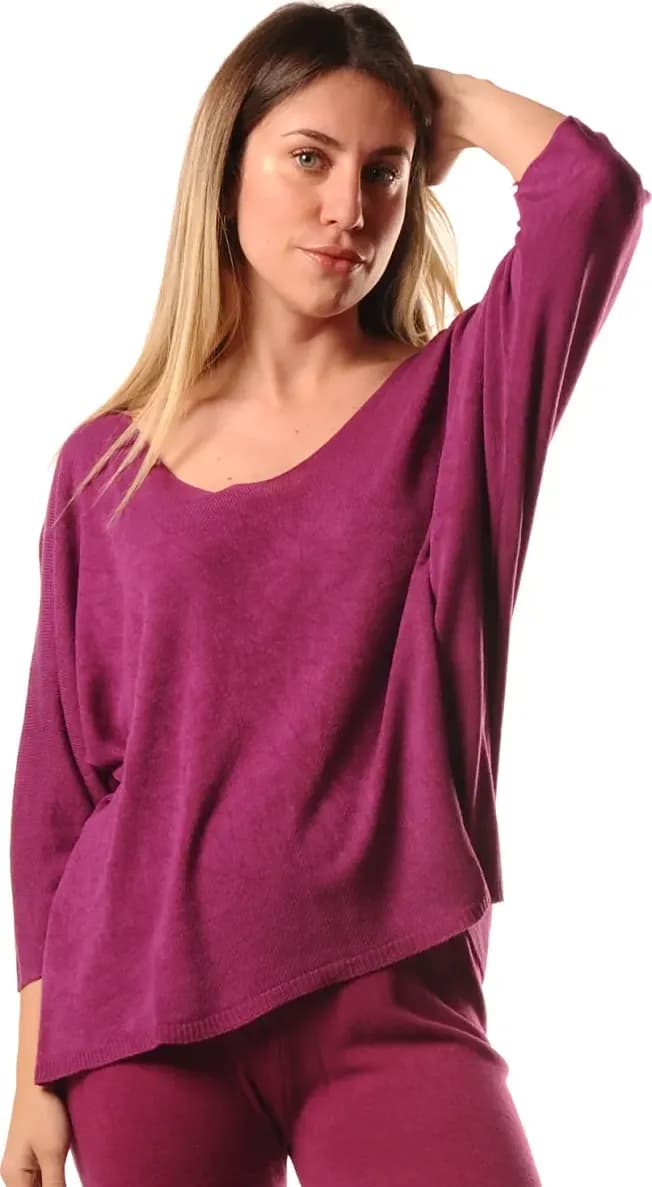 LOKITA | Maglia scollo V – Borgogna