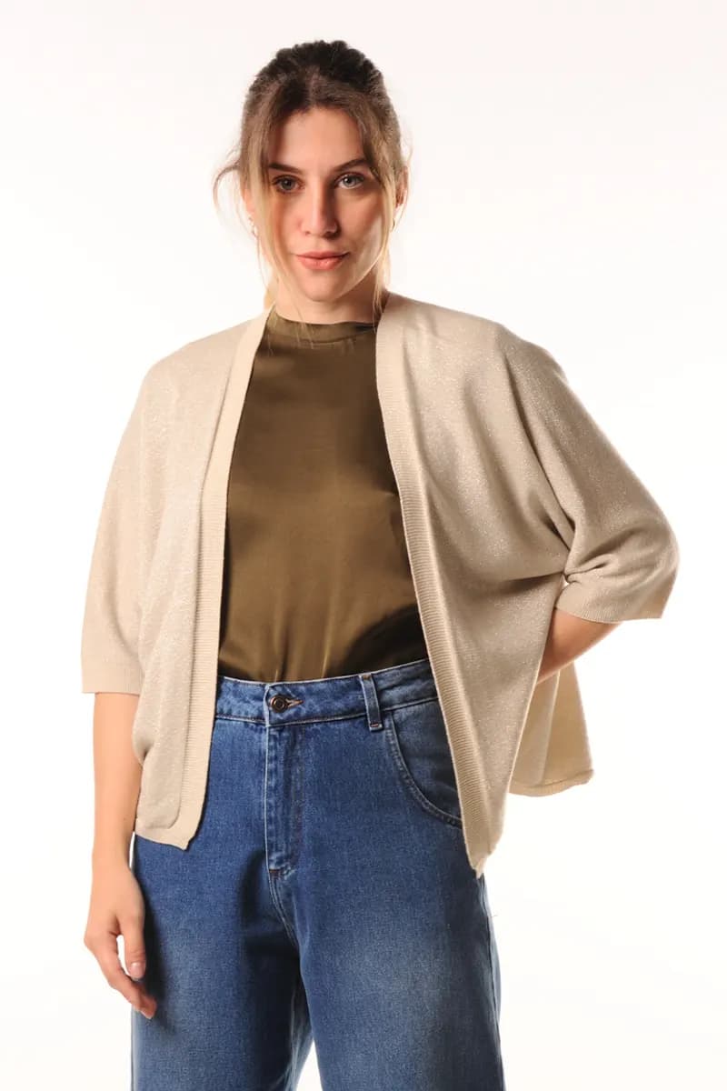 LOKITA | Cardigan corto filo lamè - 6