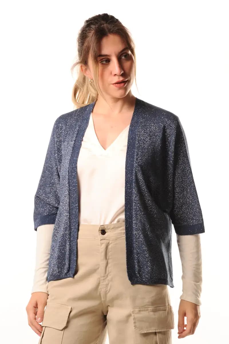 LOKITA | Cardigan corto filo lamè - 7