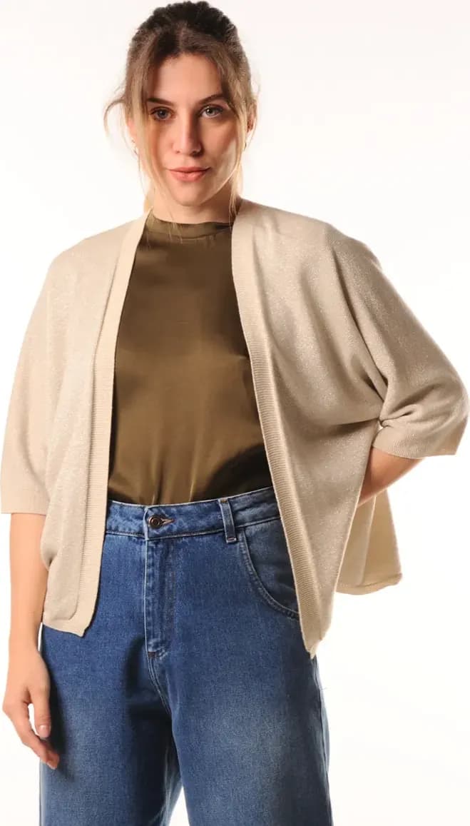 LOKITA | Cardigan corto filo lamè - 3