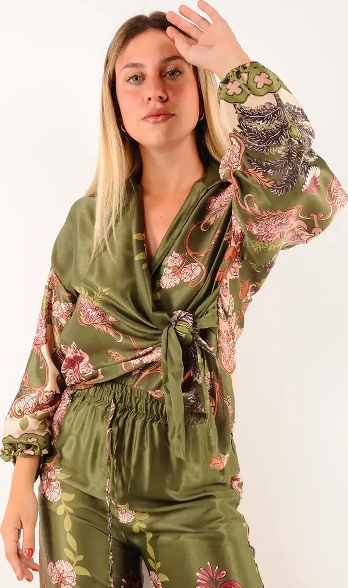 LOKITA | Blusa in raso fantasia - 4