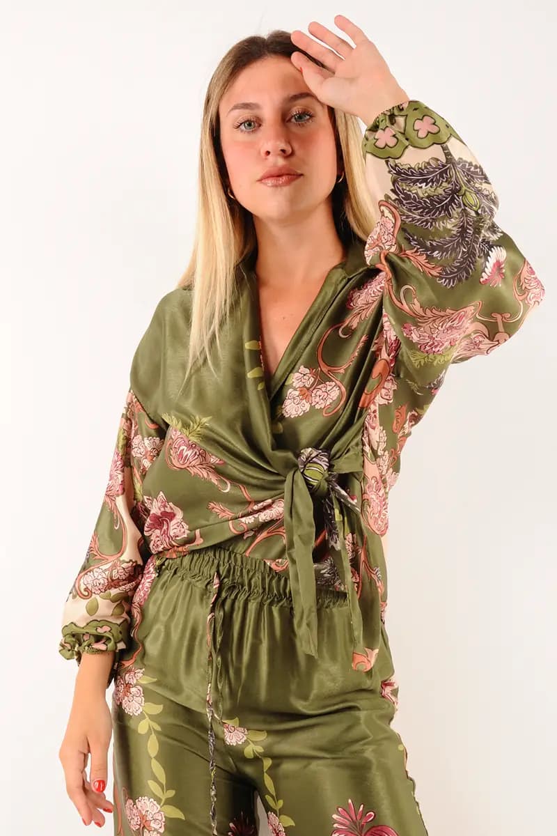 LOKITA | Blusa in raso fantasia - 4