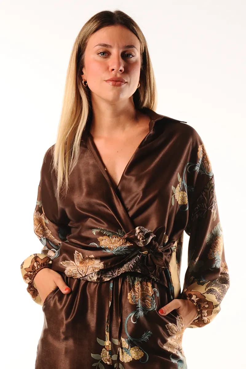 LOKITA | Blusa in raso fantasia - 5