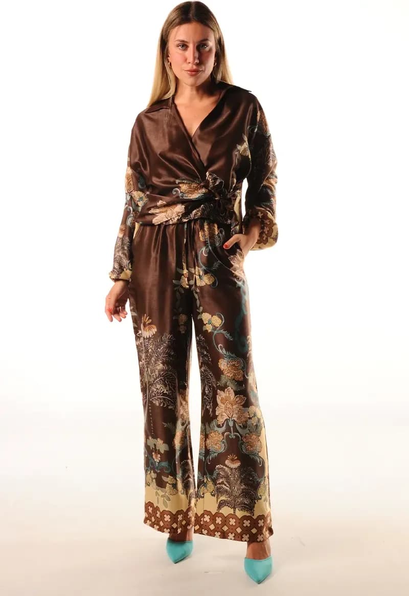 LOKITA | Pantalone in raso fantasia - 2