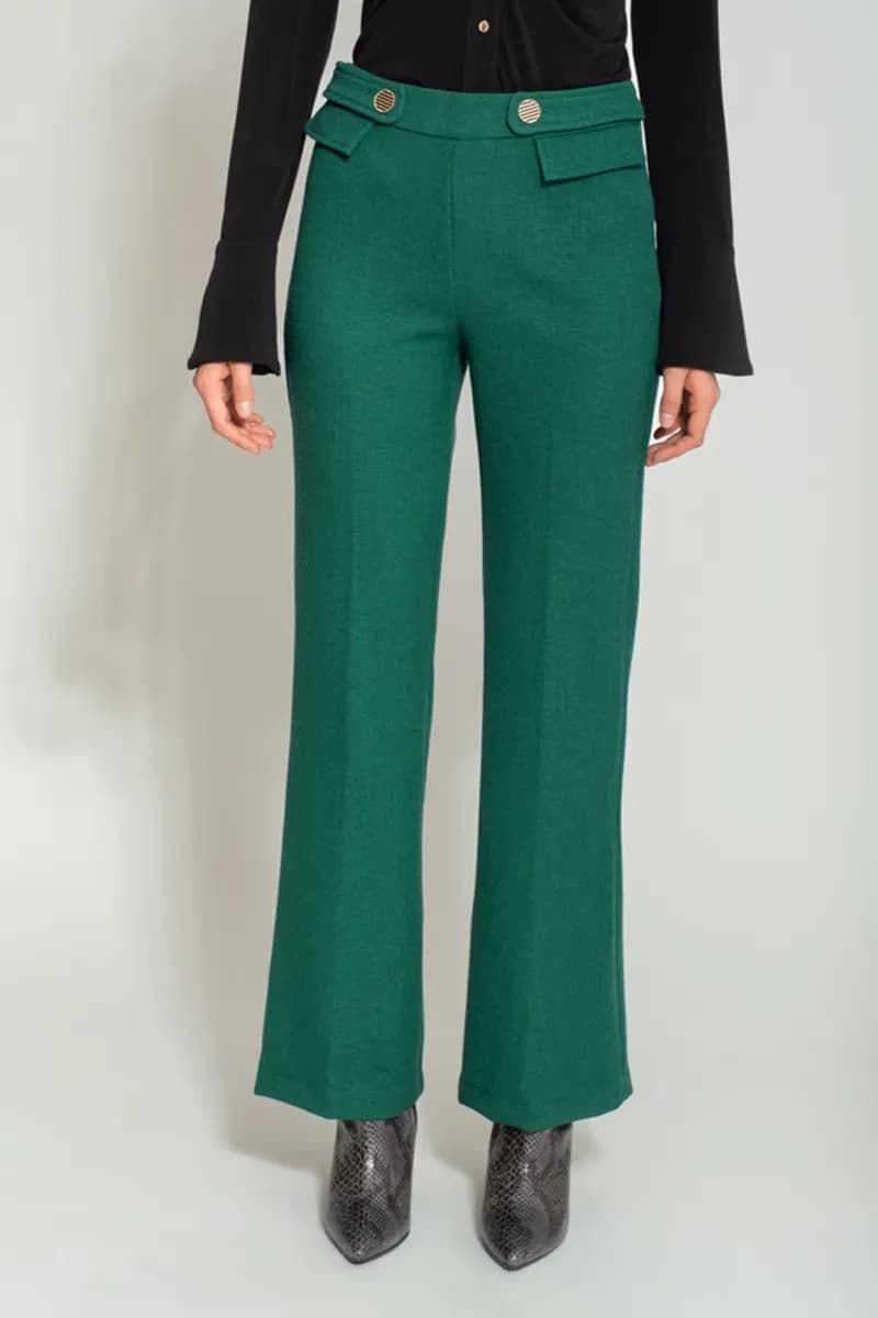 GOA GOA | Pantalone piquet trombetta - 4