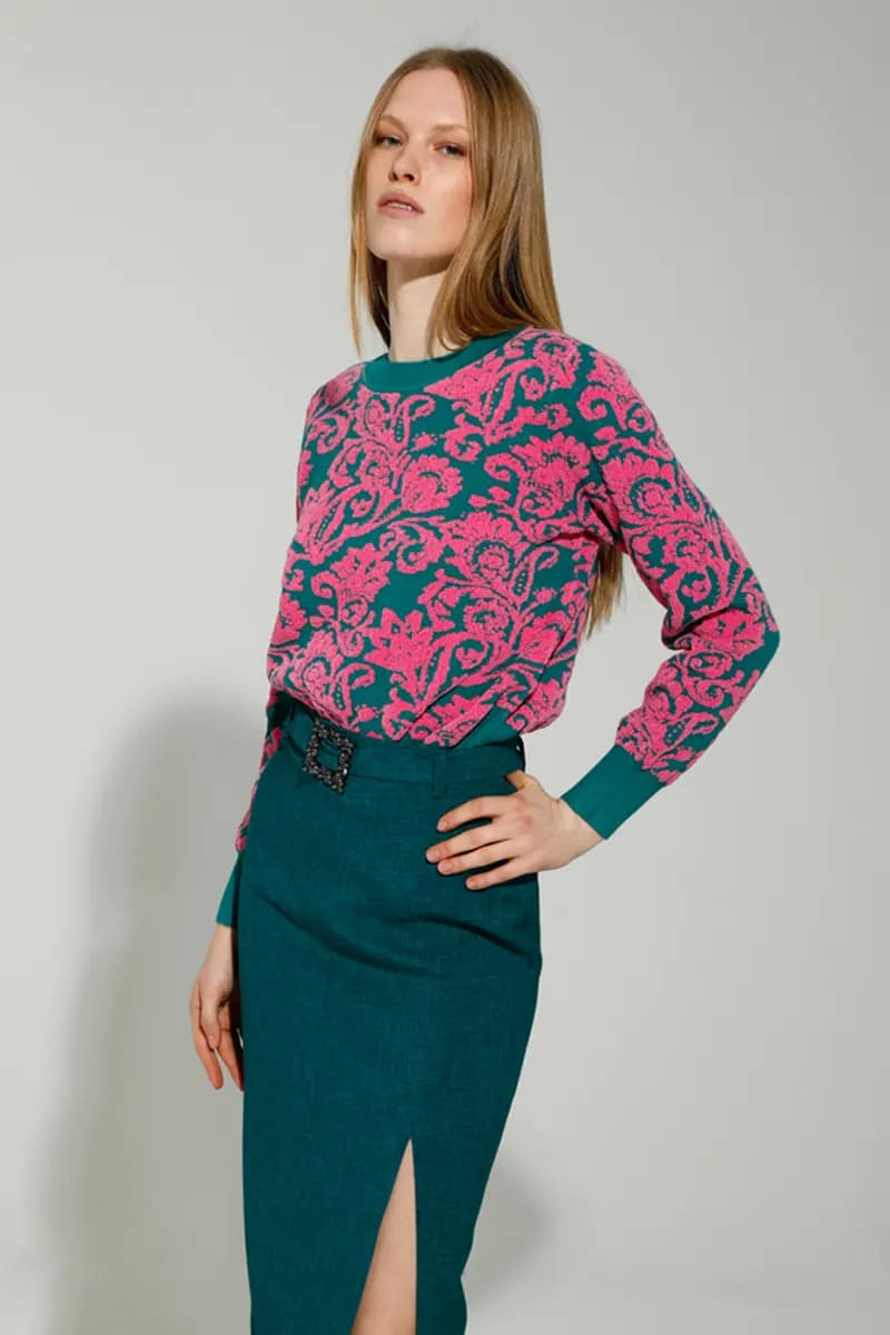 GOA GOA | Maglia jacquard barocco bicolor - 8