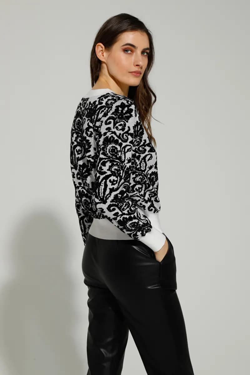 GOA GOA | Maglia jacquard barocco bicolor - 5