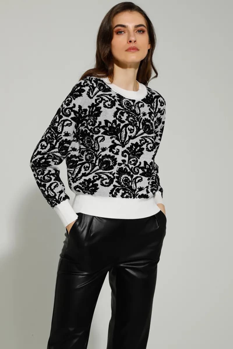 GOA GOA | Maglia jacquard barocco bicolor - 6