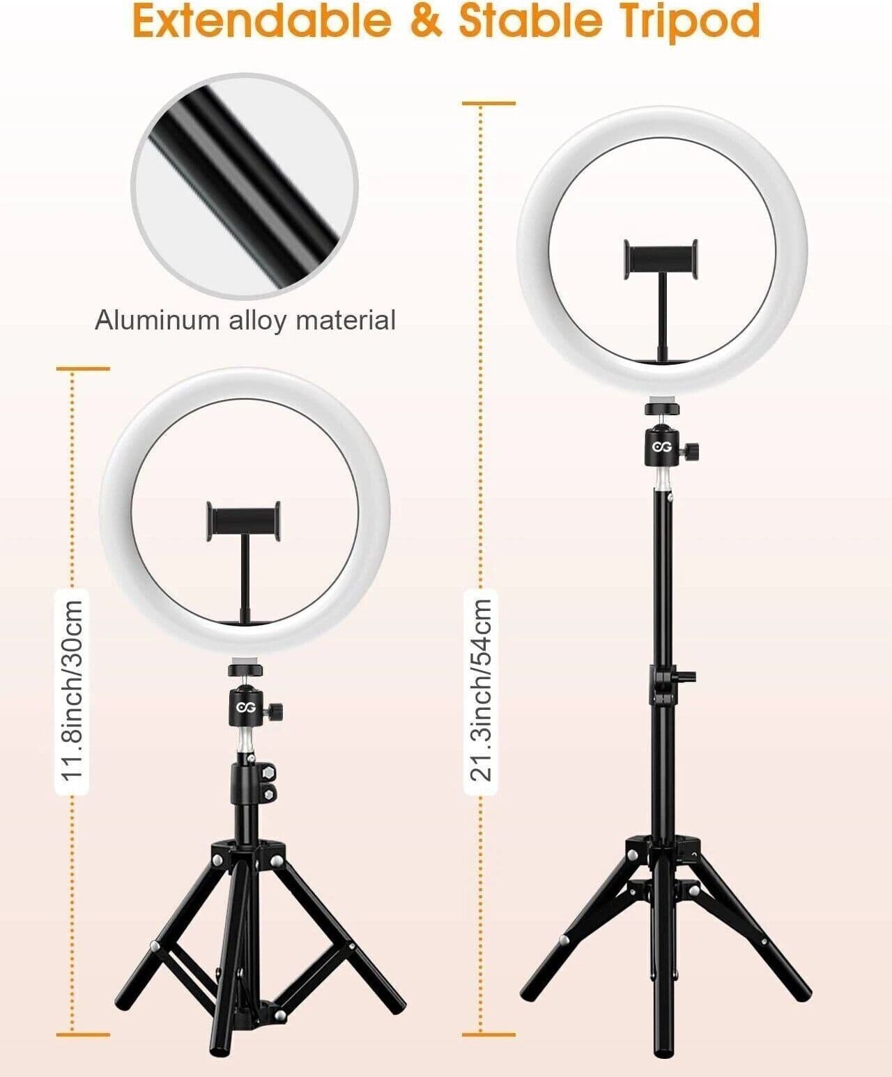 ELEGIANT EGL-02P 12 pollici 3 Modalità di Dimmable LED Ad Anello di Colore Piena - 6