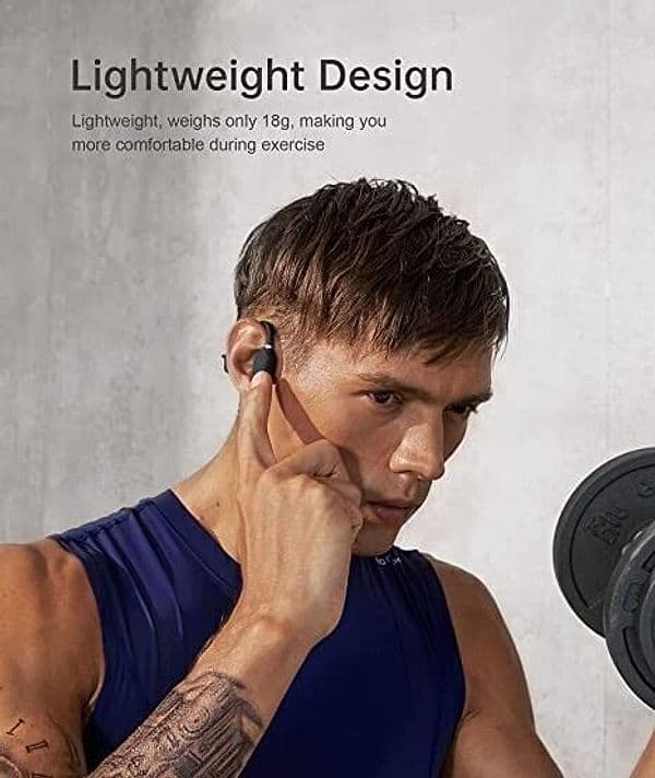 Cuffie Sportive Wireless Bluetooth A5S Pro Conduzione Ossea Auricolare Sport - 2
