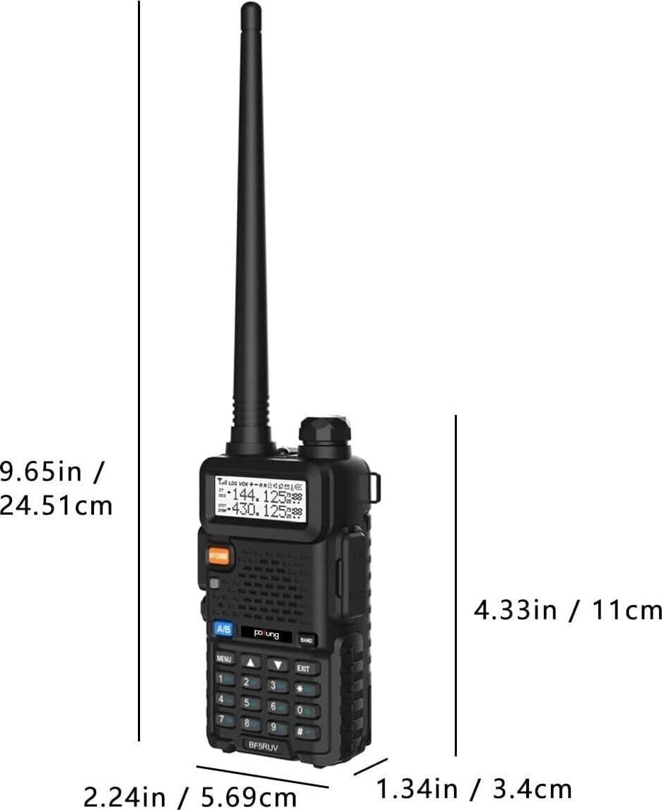 Walkie Talkie 5R Dual Band VHF/UHF Radioamatore bidirezionale per comunicazioni - 2