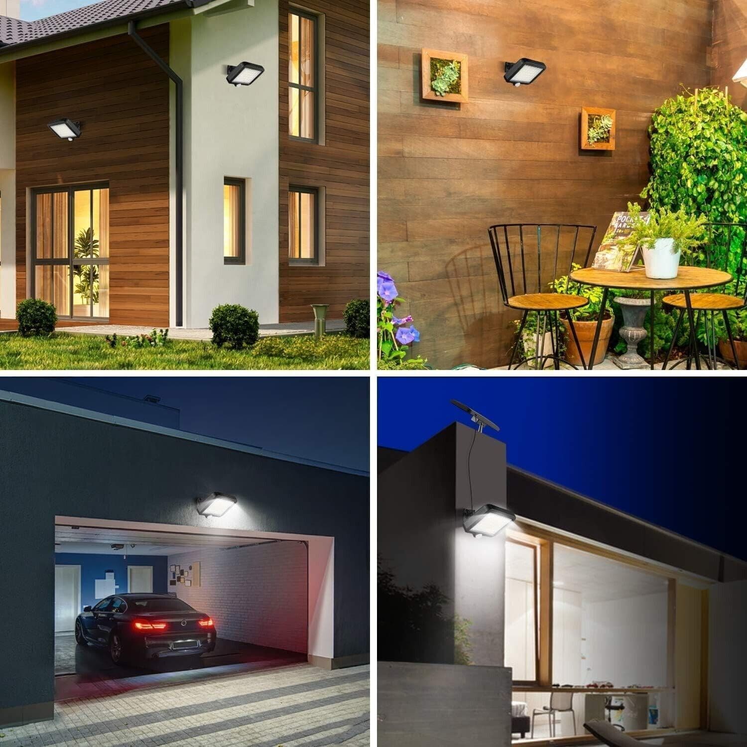MPJ Lampada solare per esterni, 2 pezzi 56 LED con sensore di movimento - 4