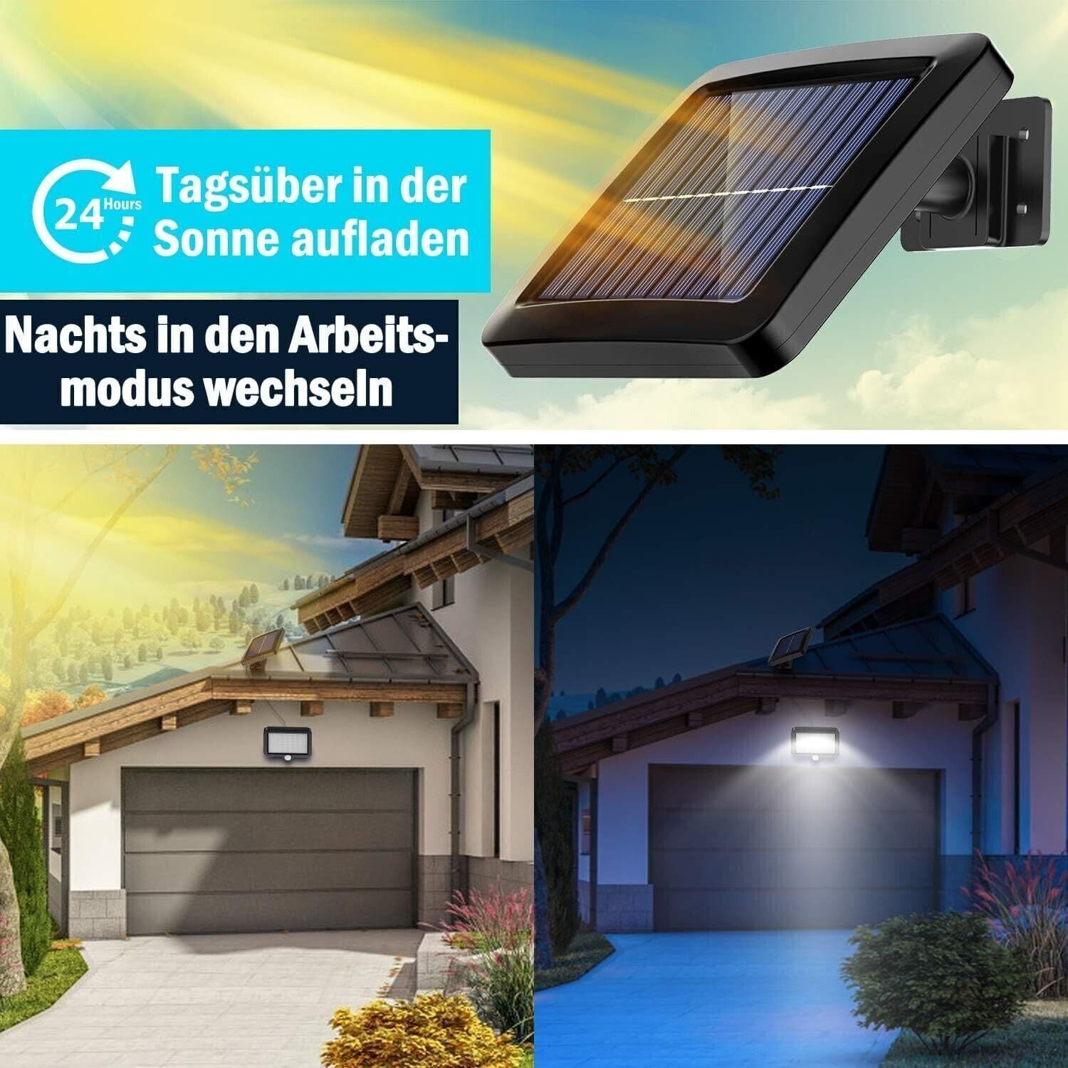 MPJ Lampada solare per esterni, 2 pezzi 56 LED con sensore di movimento - 7