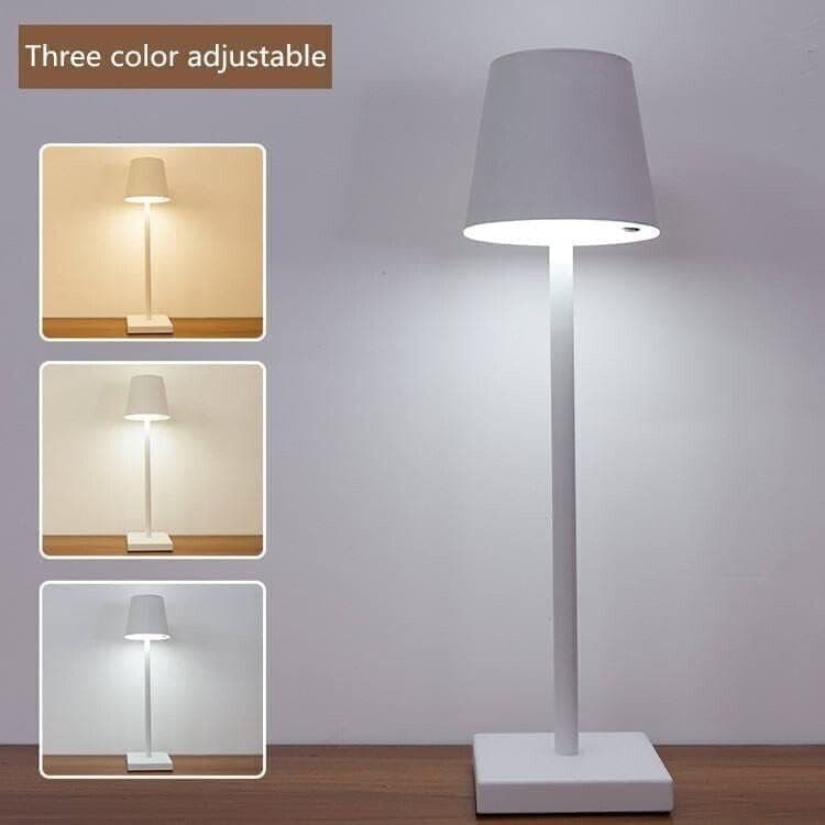 Lampada da tavolo touch Dimmerabile senza fili ricaricabile in metallo abatjour - 4