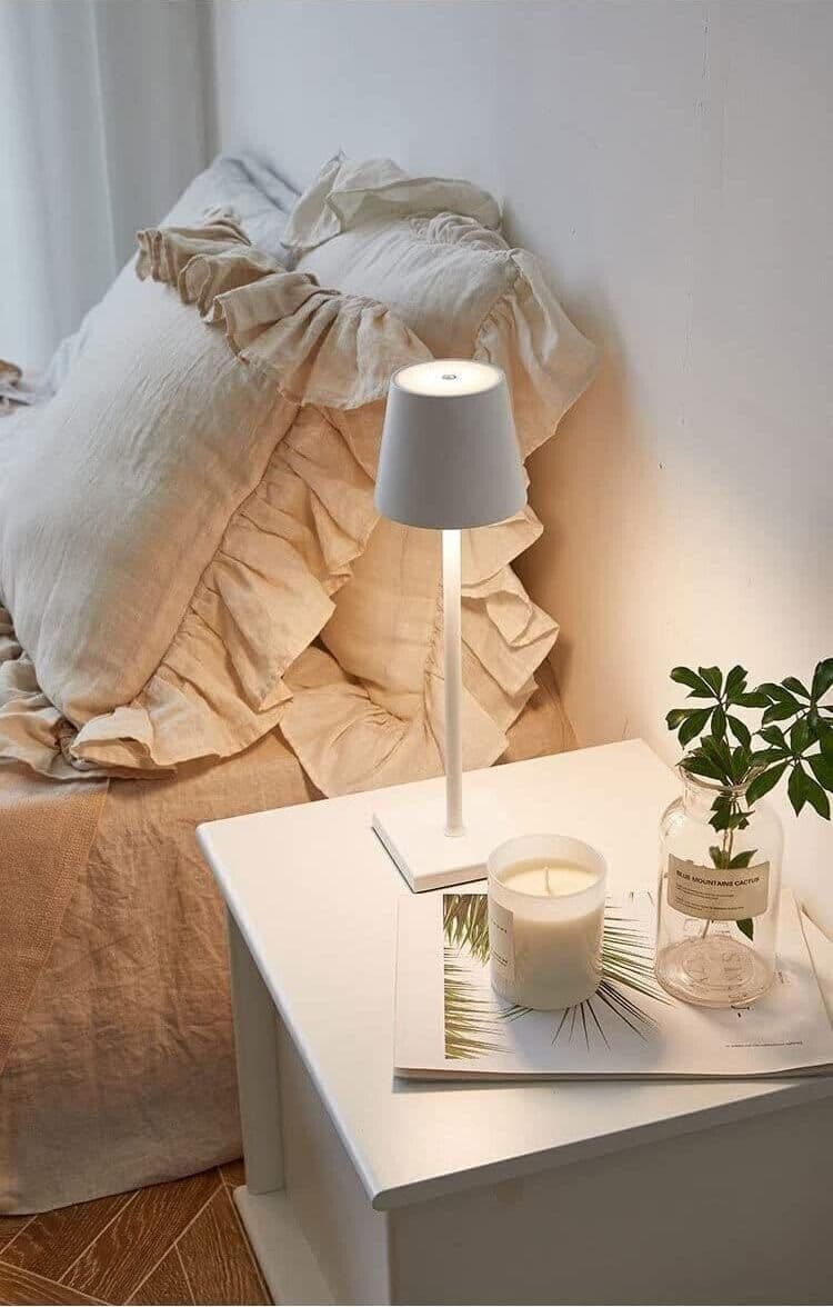 Lampada da tavolo touch Dimmerabile senza fili ricaricabile in metallo abatjour - 5