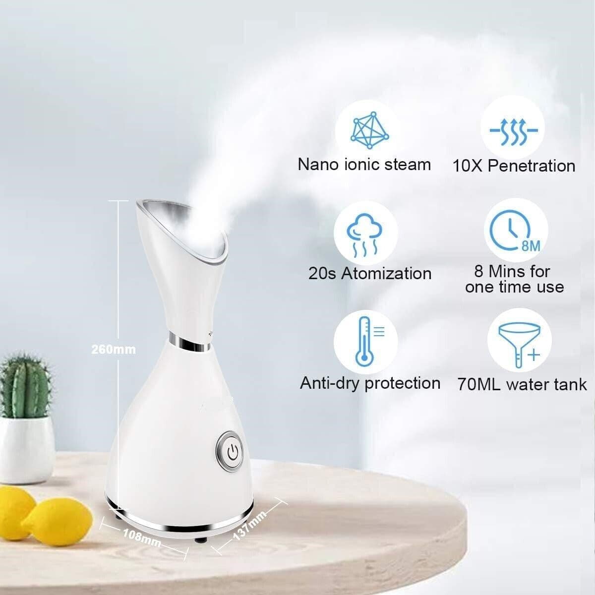 Vaporizzatore Nano Ionico per Viso, per Pori, Umidificatore Atomizzatore Spray - 2