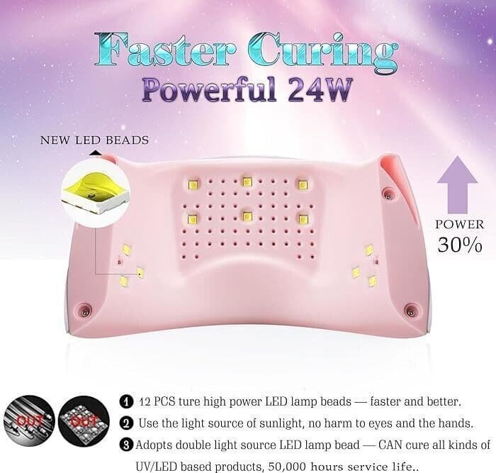 Lampada per asciugatura unghie LED UV 36W per smalto gel - Macchina per manicure - 4