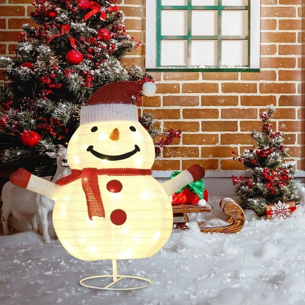 Pupazzo di neve con luci scintillanti multiuso, Pupazzo di neve di Natale - 9