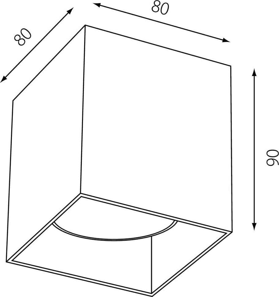 Planlicht Spotlight 80E lampada da soffitto quadrata Spotlight 80E - 3