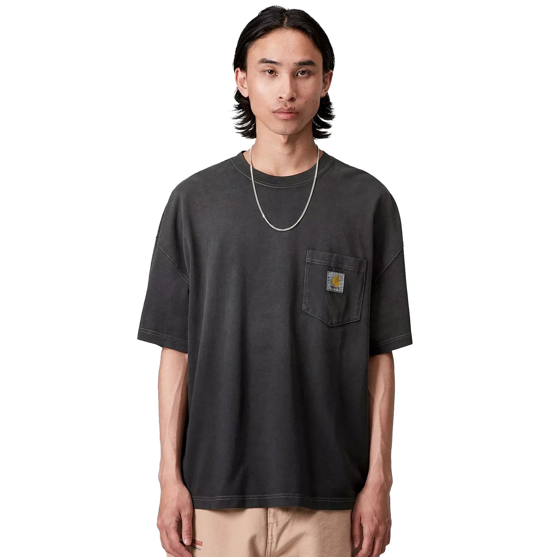 T-shirt Carhartt Hudson  pocket chalk washed - 3