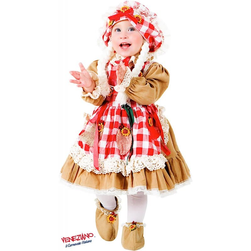 Costume carnevale bambola dolly 0-3 anni - veneziano 8937 - 3