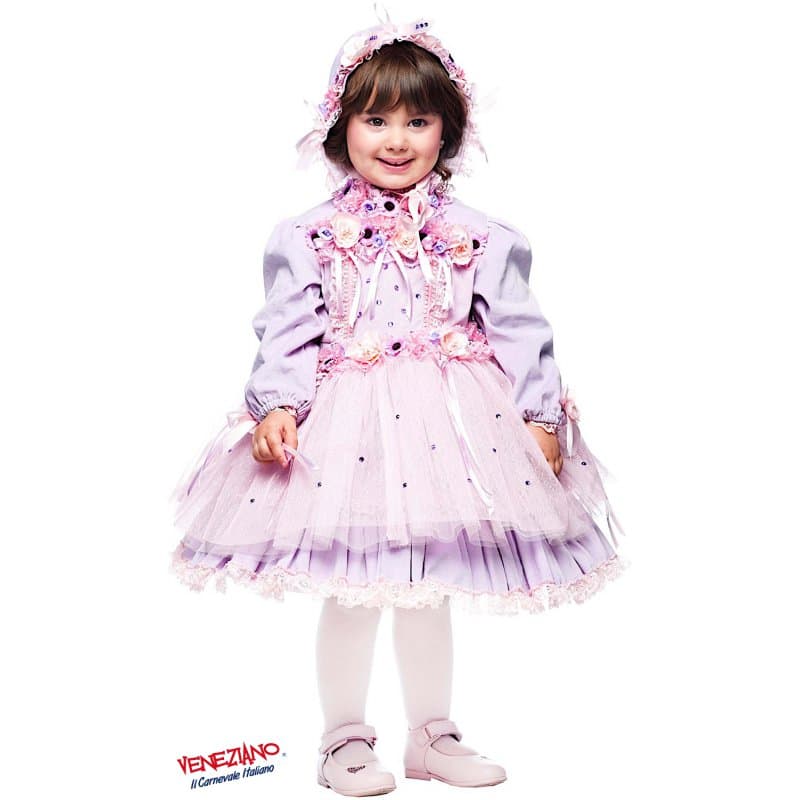 Costume carnevale bambolina 0-3 anni - veneziano 50740 - 3