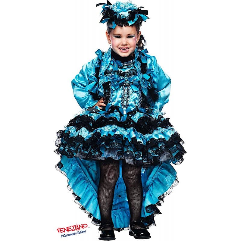 Costume carnevale lady burlesque 0-2 anni - veneziano 50721 - 3