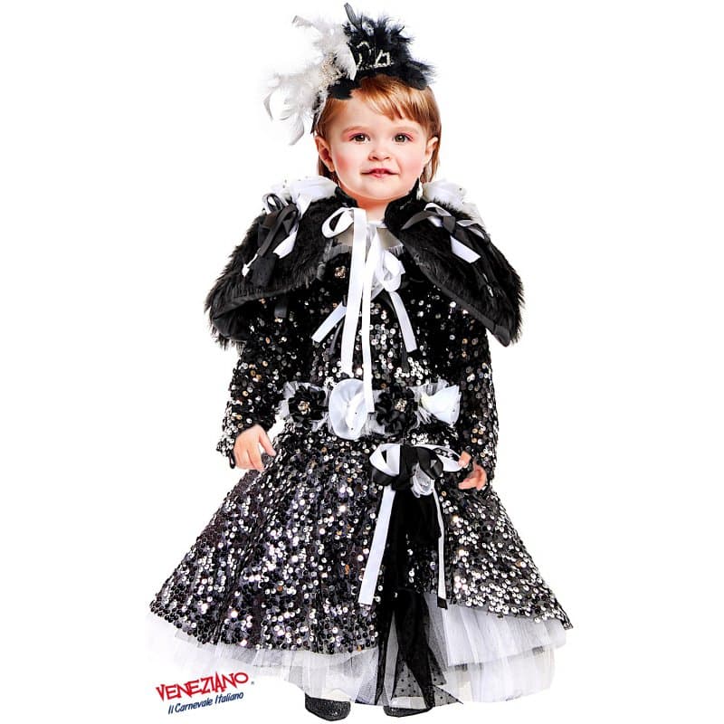 Costume carnevale lady crudelia 1-3 anni - veneziano 50796 - 3