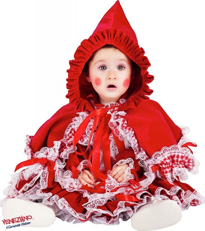 Costume carnevale cappuccetto rosso lusso 0-3 anni - veneziano 5038 - 3
