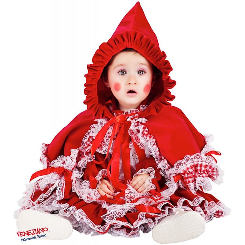 Costume carnevale cappuccetto rosso lusso 0-3 anni - veneziano 5038 - 3
