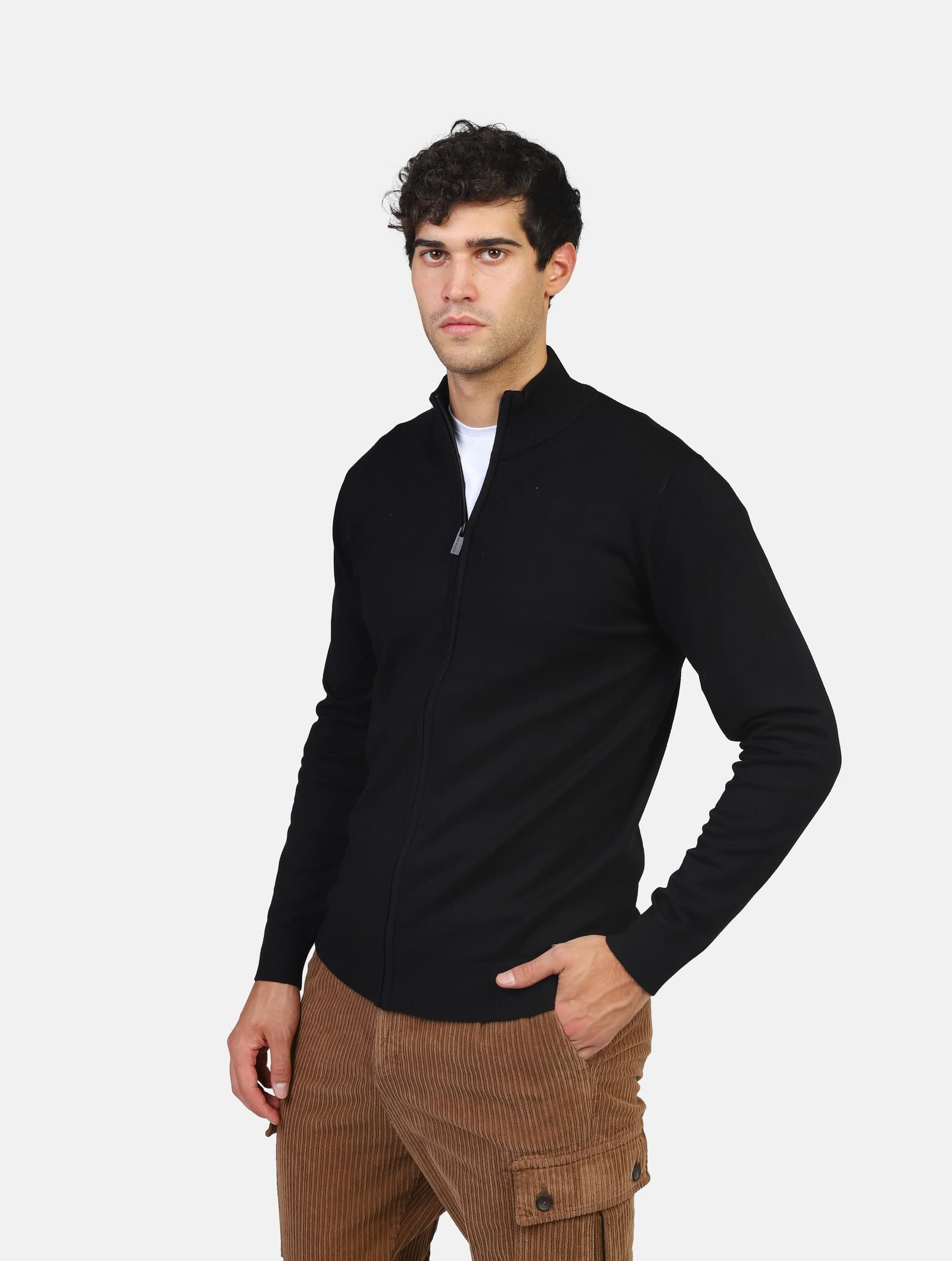 pull l/p f12 zip viscose blend - 2