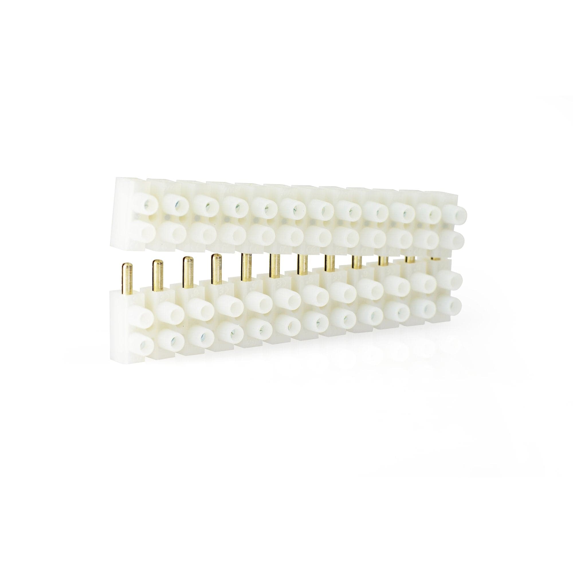 Morsettiera multipolare a spina, 12 poli per collegamento cavi elettrici - 3