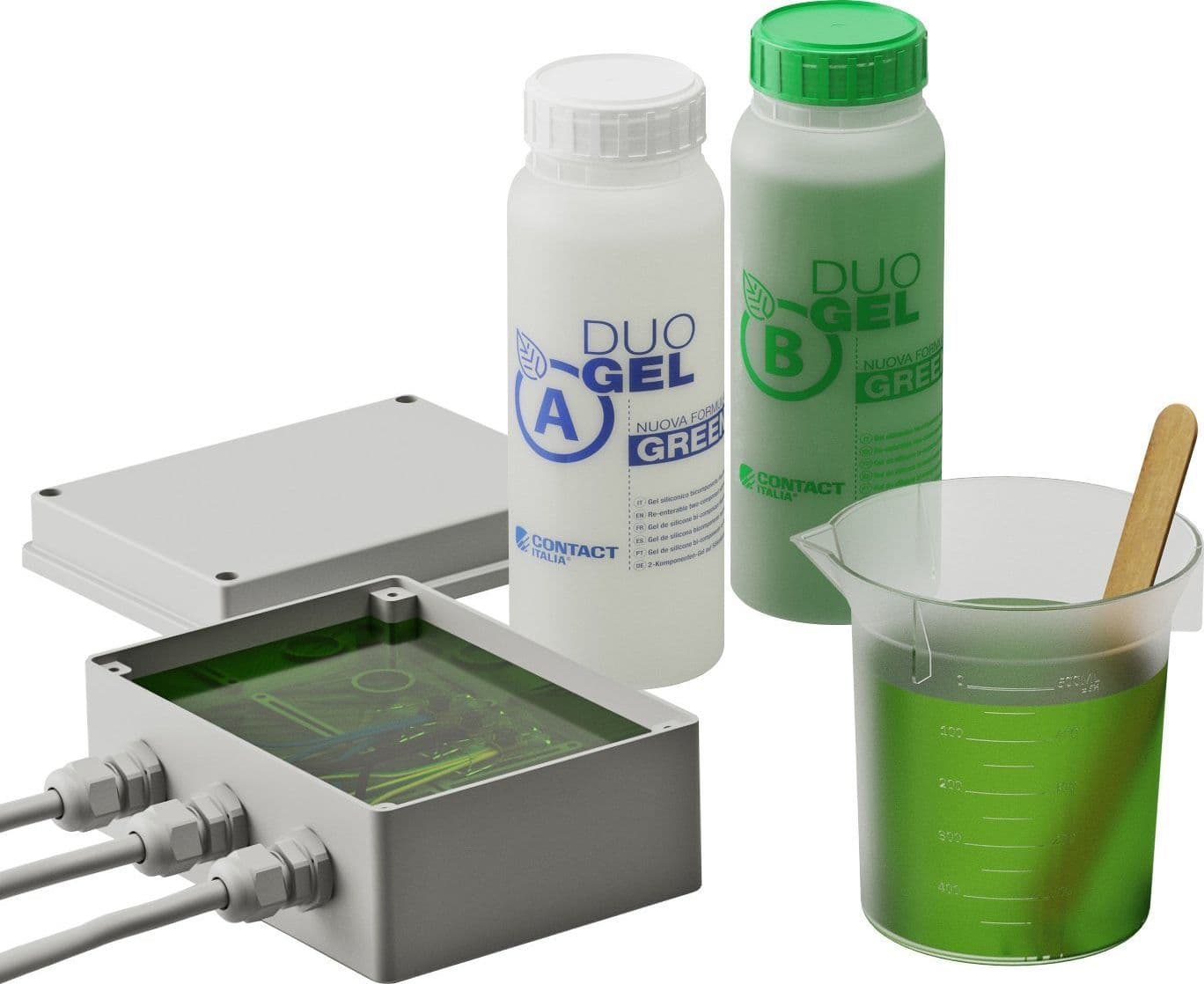 Gel bicomponente siliconico DuoGel per isolamento elettrico atossico bassa viscosità - 7
