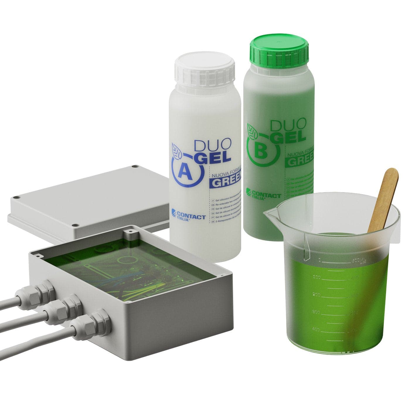 Gel bicomponente siliconico DuoGel per isolamento elettrico atossico bassa viscosità - 7