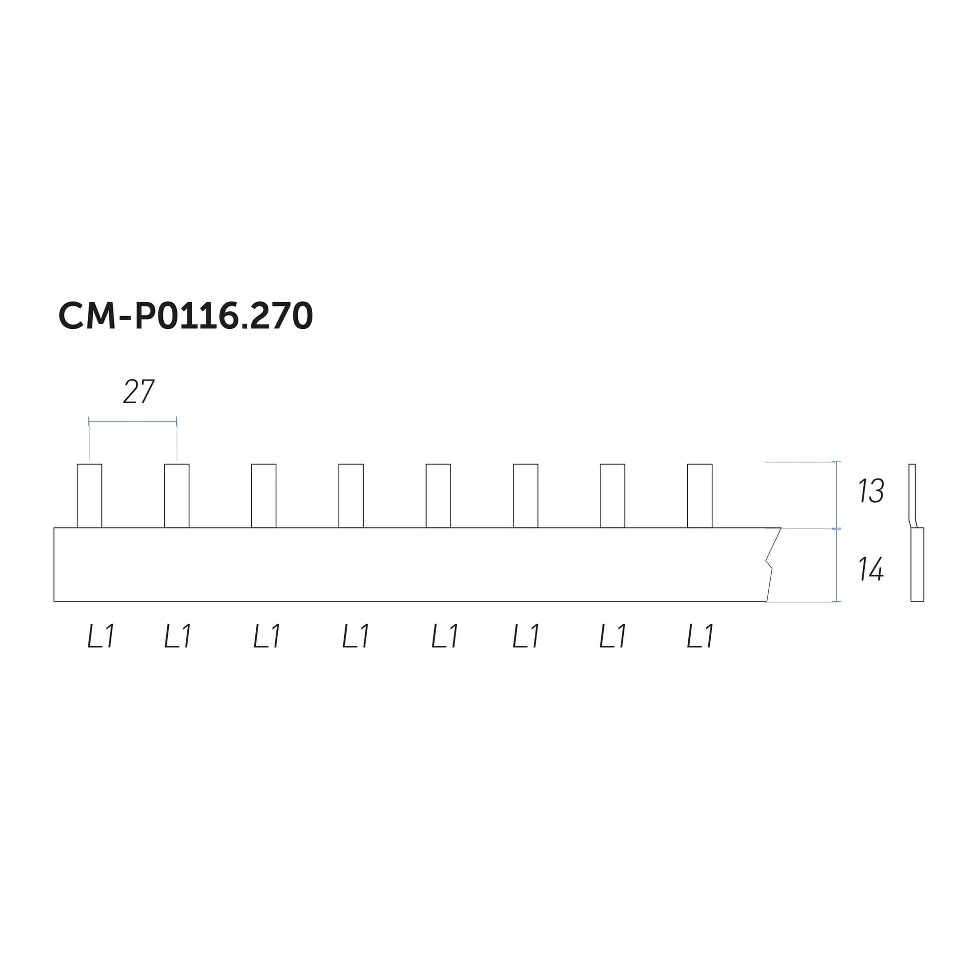 Barre di distribuzione a pettine, per collegamento cavi elettrici - 3