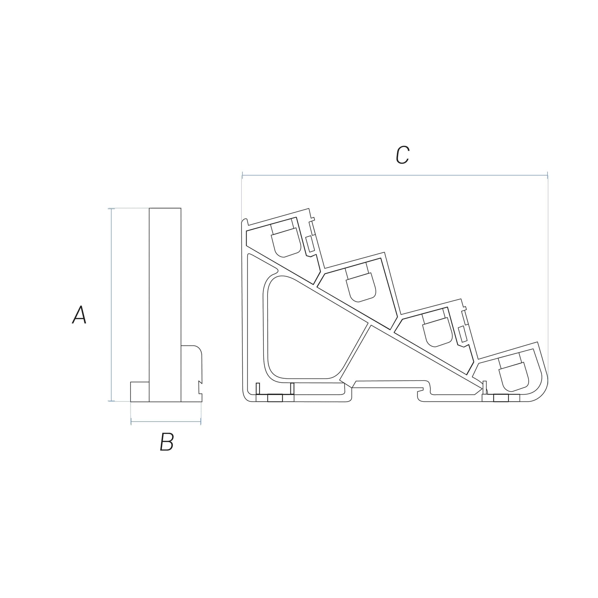 Supporti per barre in rame autoestinguente IP00 resistenza al calore 130° C - 3