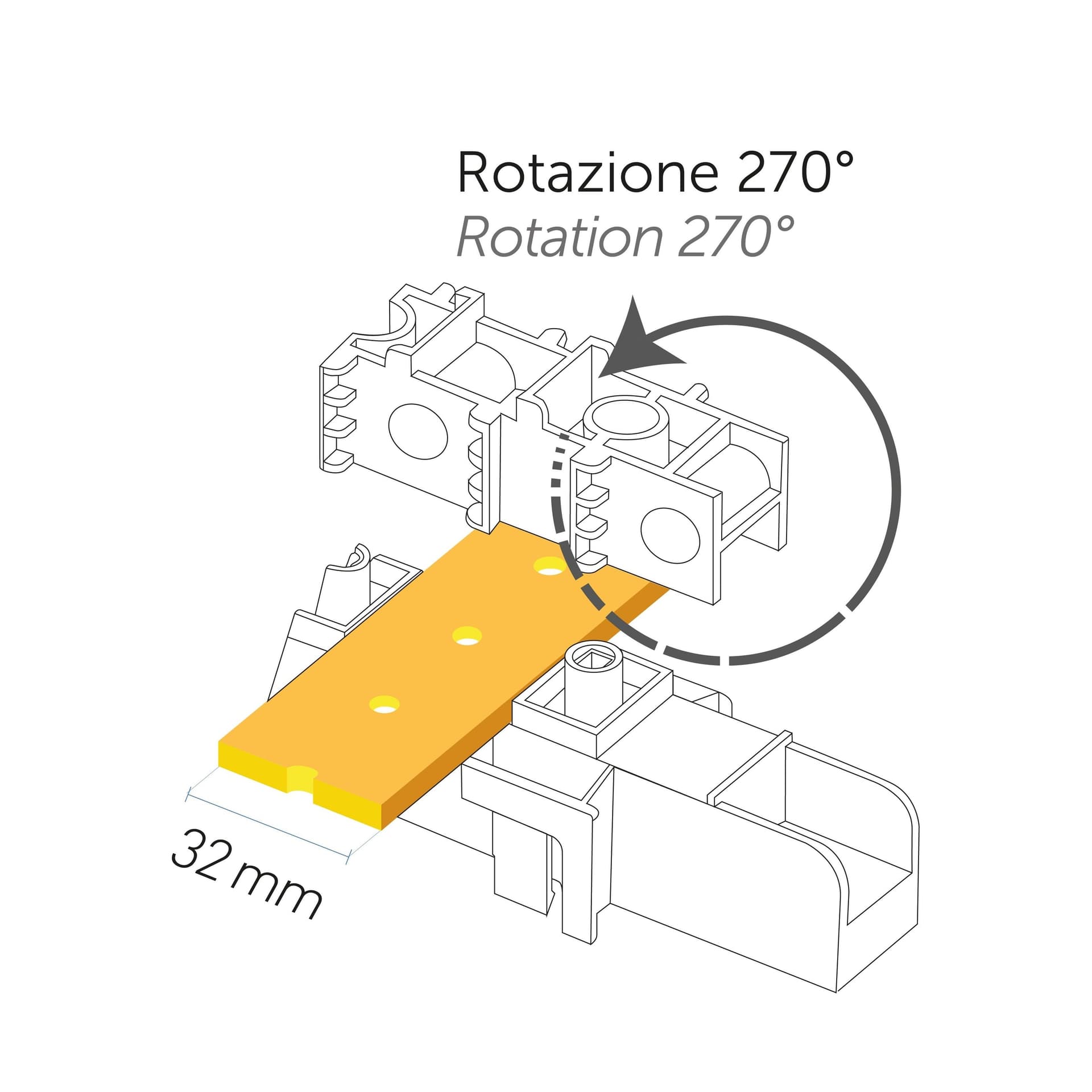 Supporti per barre in rame autoestinguente IP00 resistenza al calore 130° C - 10