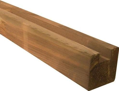 Palo per pannello grigliato "Patio" in legno tropicale naturale per recinzioni giardino e terrazzo - 2